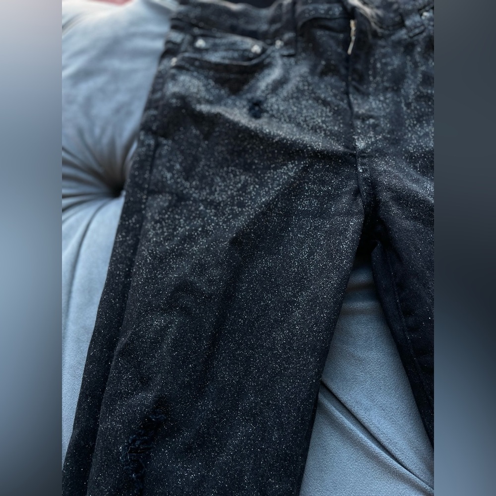 Amiri Women's Black Glitter Thrasher Jeans | Closet Label #120.) - Picture 3 of 16